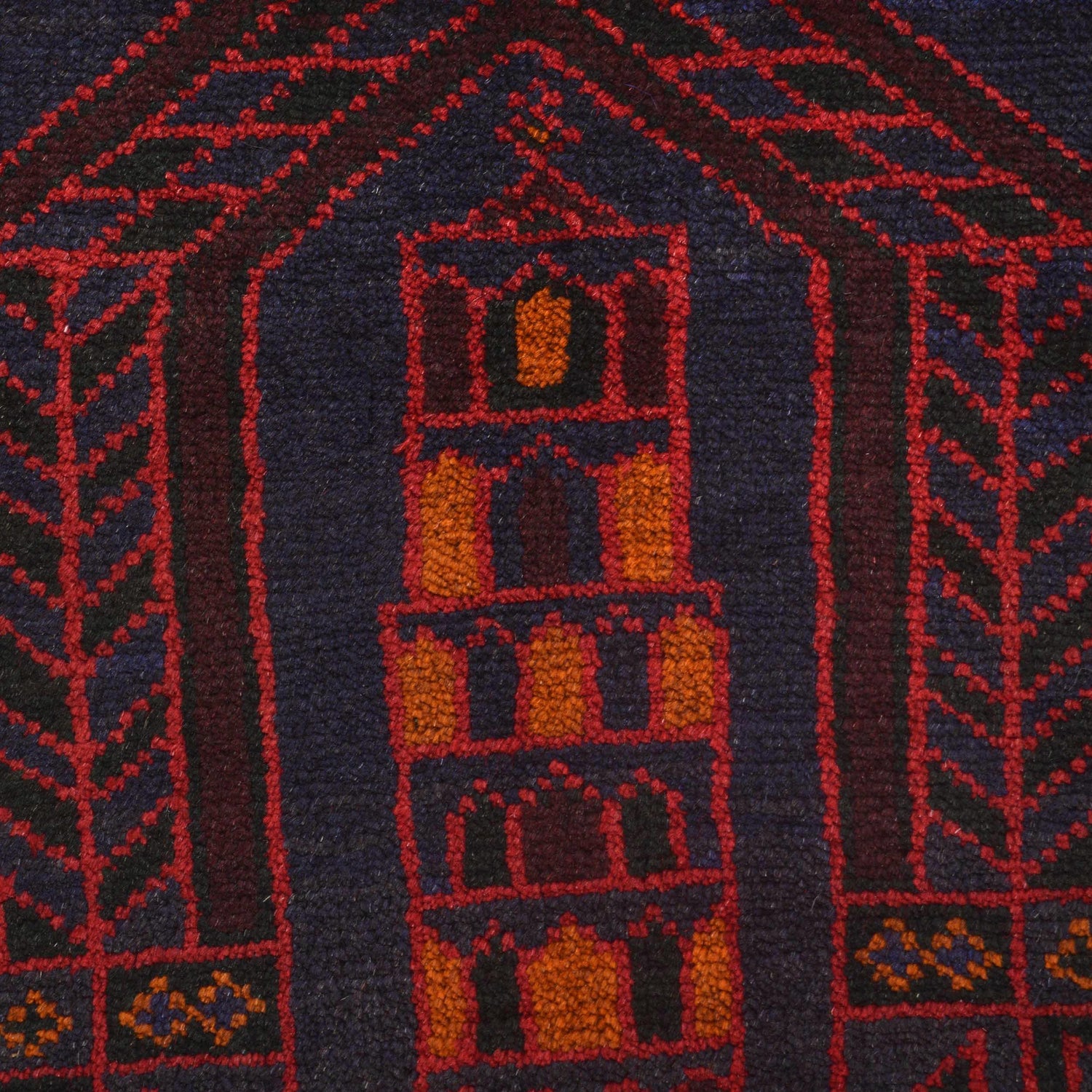 Baluchi Rug Handmade Blue Prayer Design 3x5 ft