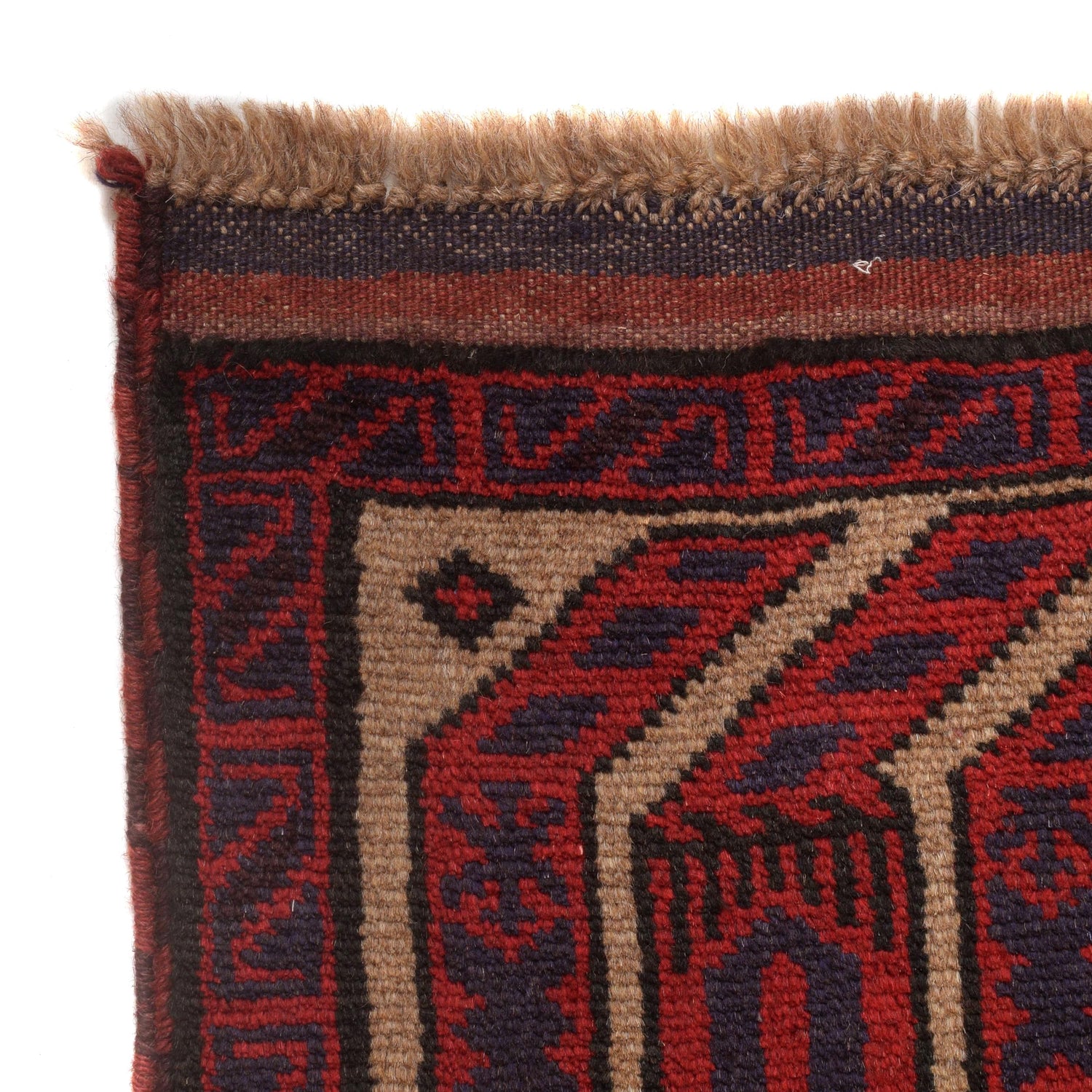 Baluchi Rug Handmade Beige Prayer Design 3x5 ft