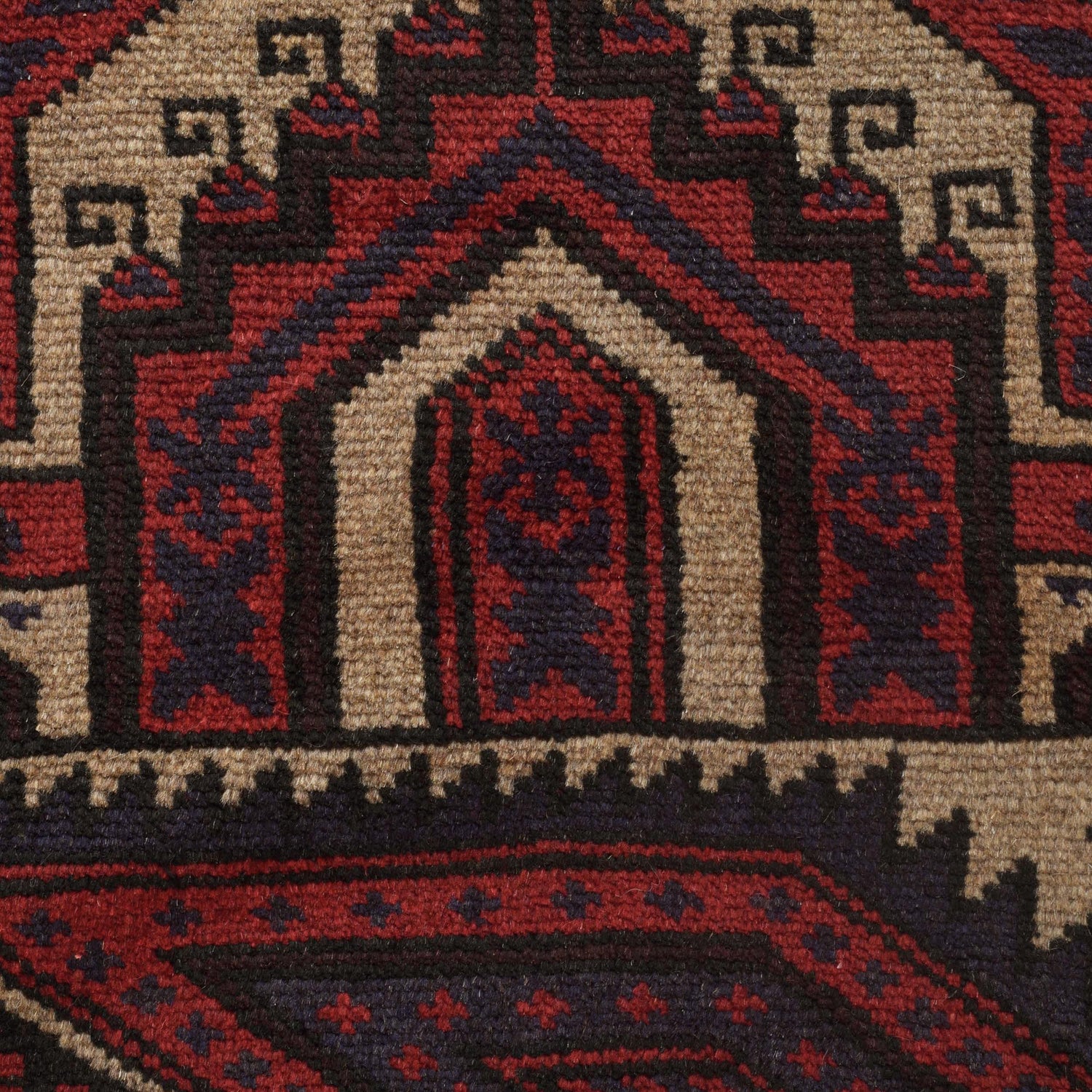 Baluchi Rug Handmade Beige Prayer Design 3x5 ft