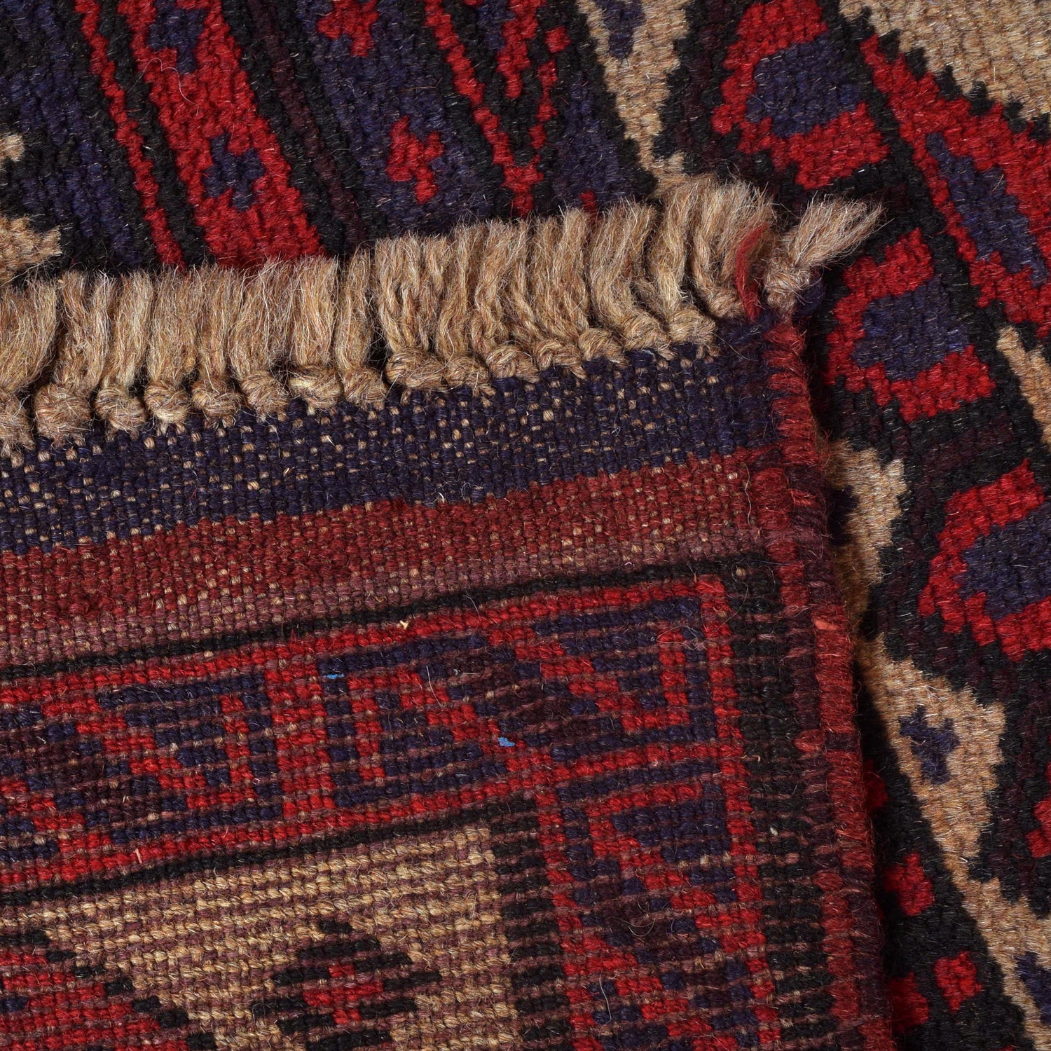 Baluchi Rug Handmade Beige Prayer Design 3x5 ft