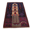 Baluchi Rug Handmade Multi Prayer Design 3x5 ft