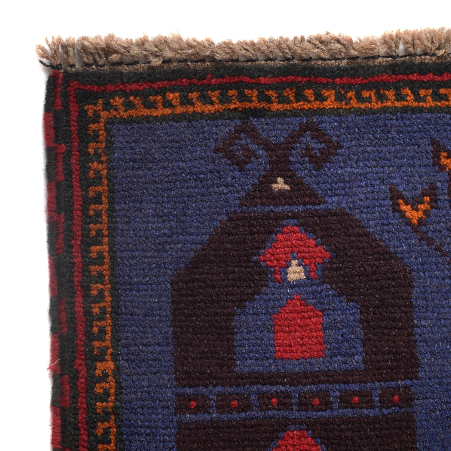 Baluchi Rug Handmade Multi Prayer Design 3x5 ft