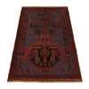 Baluchi Rug Handmade Dark Blue Geometric 3x5 ft