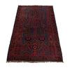 Baluchi Rug Handmade Dark Blue Geometric 3x5 ft