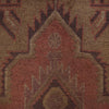 Overdyed Area Rug Handmade Brown Geometric 2x4 ft