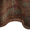 Overdyed Area Rug Handmade Brown Geometric 2x4 ft