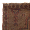 Overdyed Area Rug Handmade Brown Geometric 3x5 ft