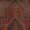 Overdyed Area Rug Handmade Brown Geometric 3x5 ft