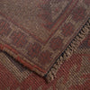 Overdyed Area Rug Handmade Brown Geometric 3x5 ft
