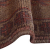Overdyed Area Rug Handmade Brown Geometric 3x5 ft