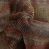Overdyed Area Rug Handmade Brown Geometric 3x5 ft