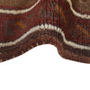 Overdyed Area Rug Handmade Brown Geometric 3x5 ft