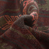 Overdyed Area Rug Handmade Brown Geometric 3x5 ft