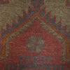 Overdyed Area Rug Handmade Brown Geometric 3x5 ft