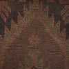 Overdyed Area Rug Handmade Brown Geometric 3x5 ft