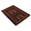 Baluchi Rug Handmade Multi Prayer Design 2x4 ft