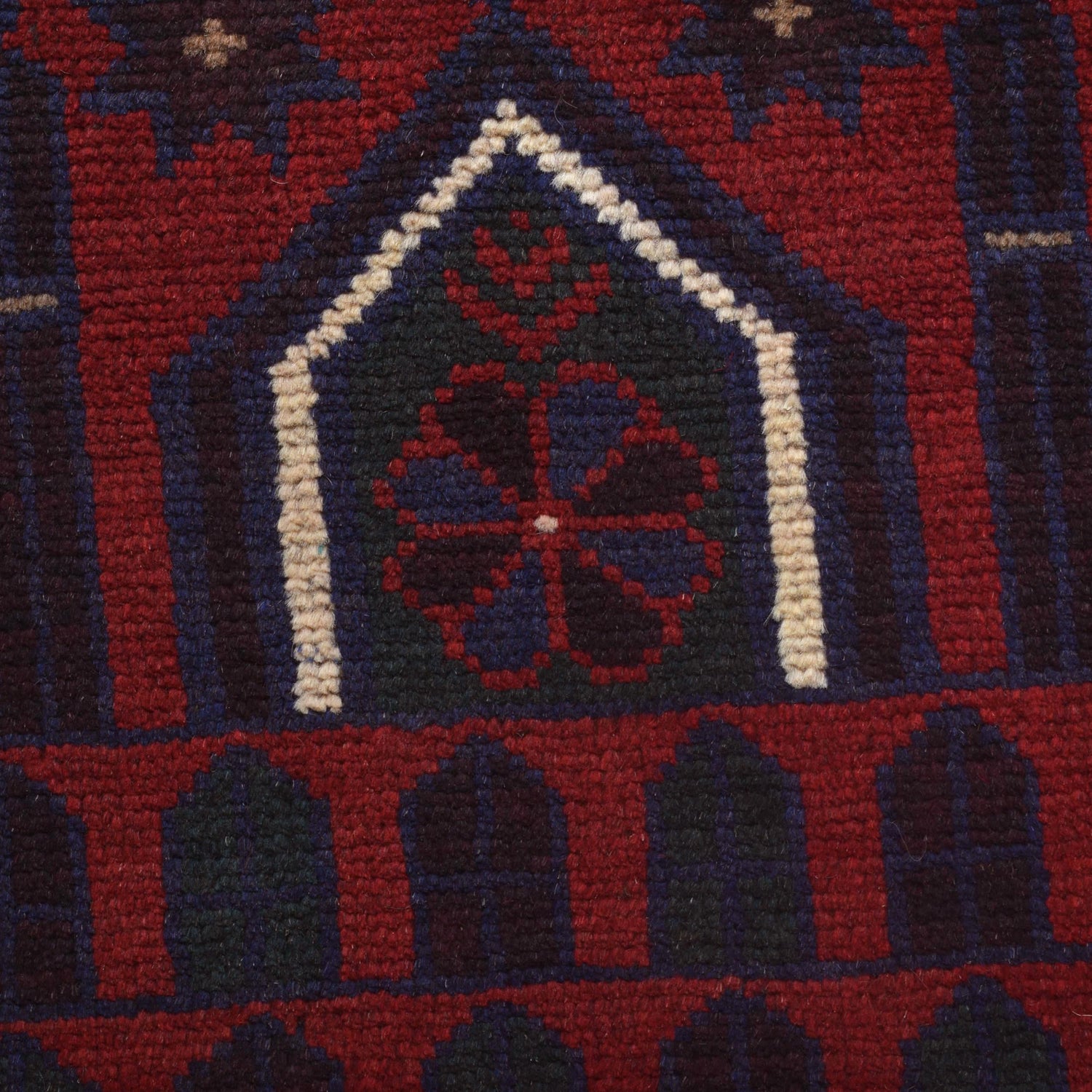 Baluchi Rug Handmade Red Prayer Design 3x5 ft