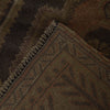 Overdyed Area Rug Handmade Brown Geometric 2x4 ft