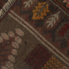 Overdyed Area Rug Handmade Brown Geometric 3x5 ft