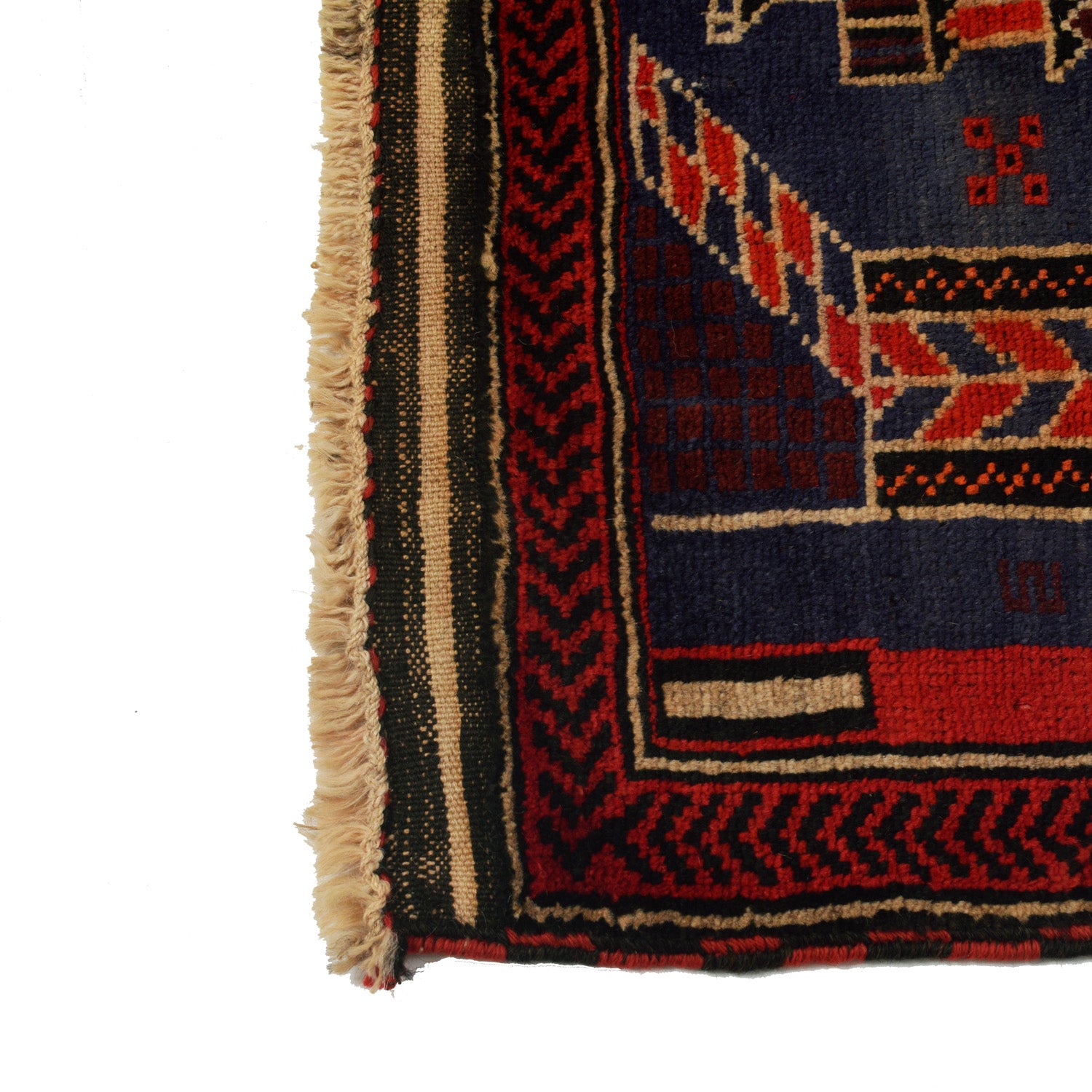 Baluchi Rug Handmade Multi Prayer Design 2x4 ft