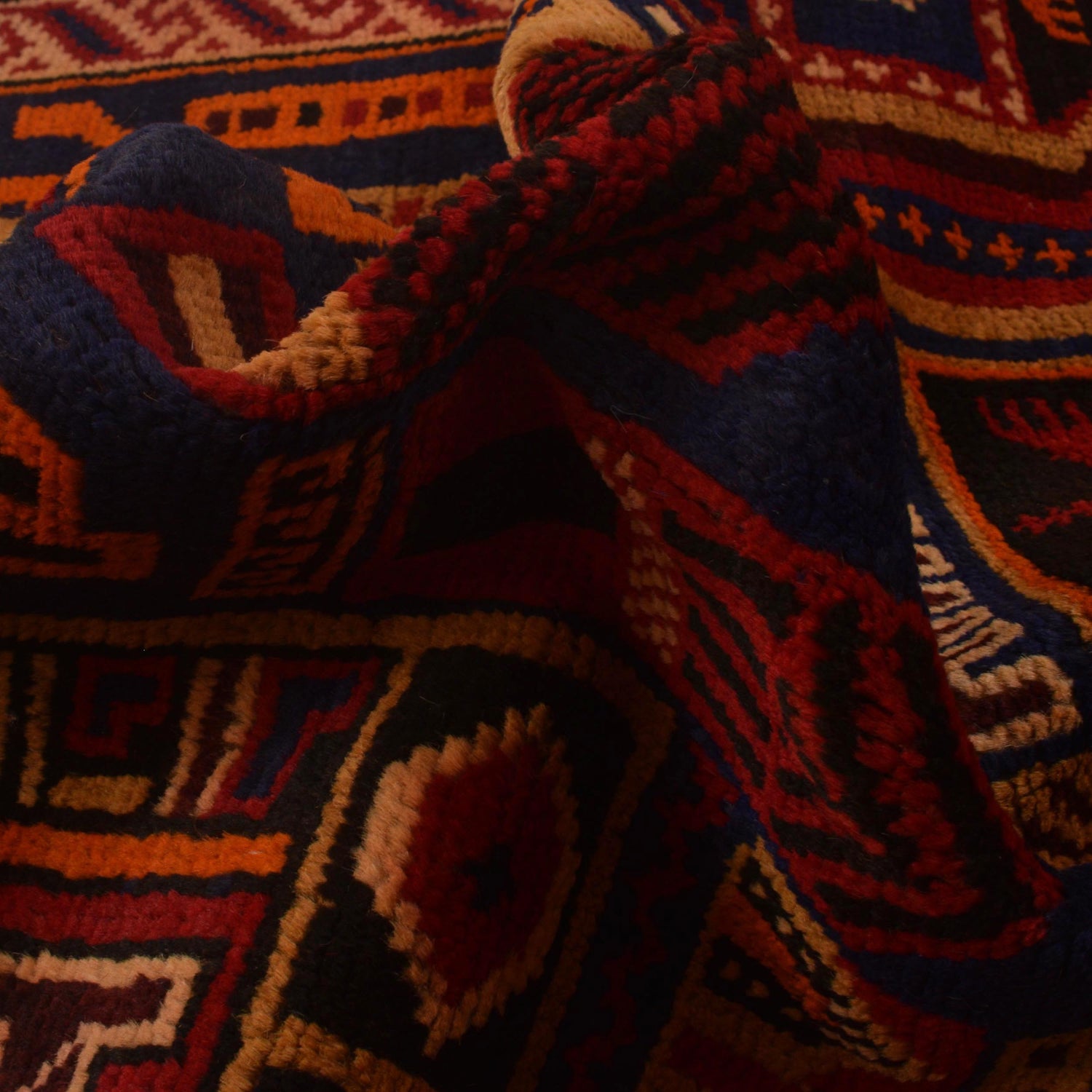 Baluchi Rug Handmade Multi Prayer Design 3x5 ft