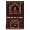 Baluchi Rug Handmade Multi Prayer Design 3x5 ft