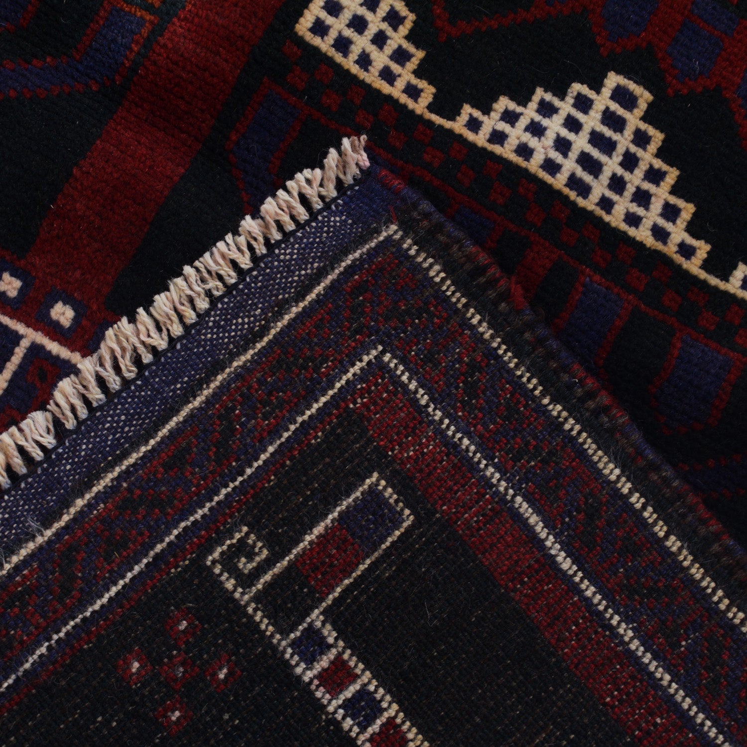 Baluchi Rug Handmade Multi Prayer Design 3x5 ft