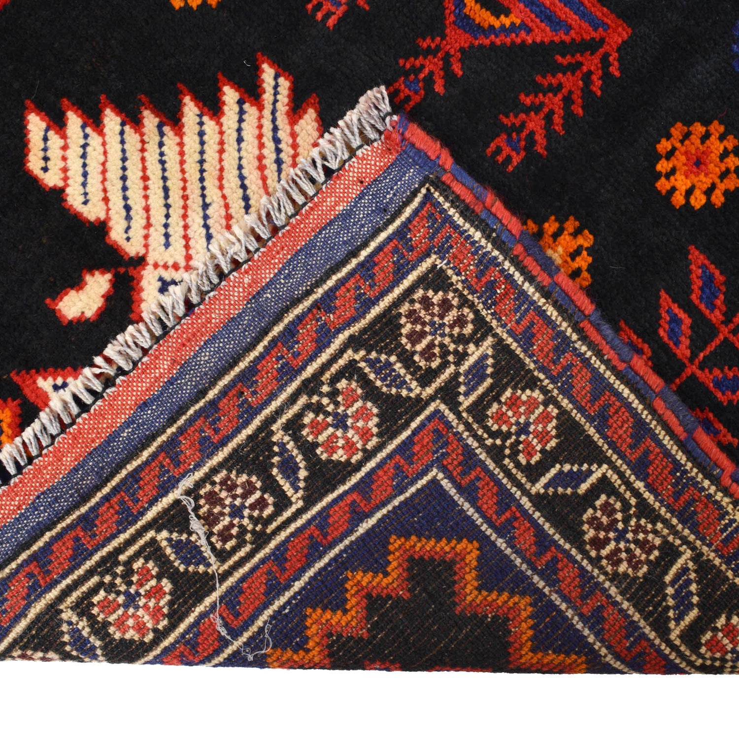 Baluchi Rug Handmade Multi Prayer Design 3x5 ft
