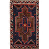 Baluchi Rug Handmade Navy Blue Geometric 3x5 ft