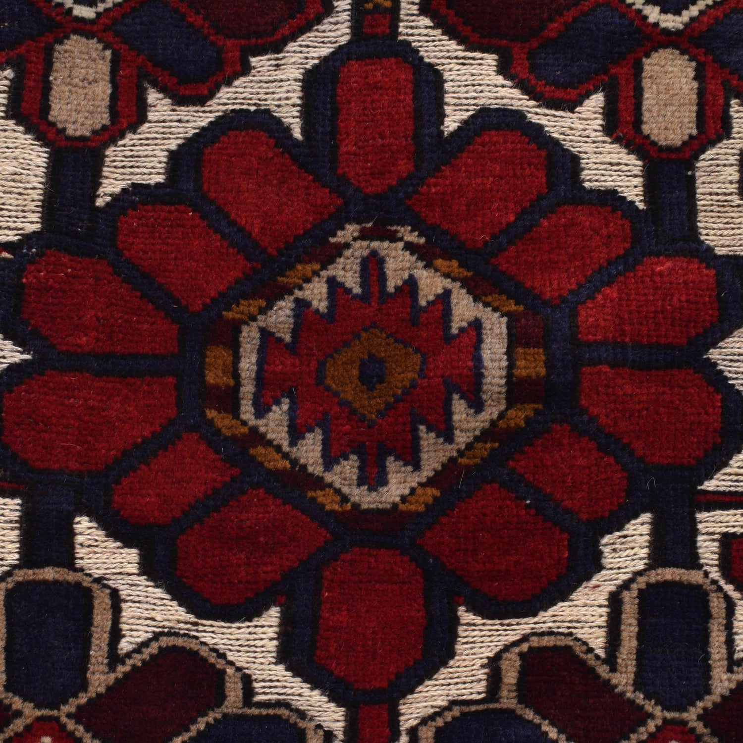 Barjasta Runner Handmade Beige Floral 12' ft Runner