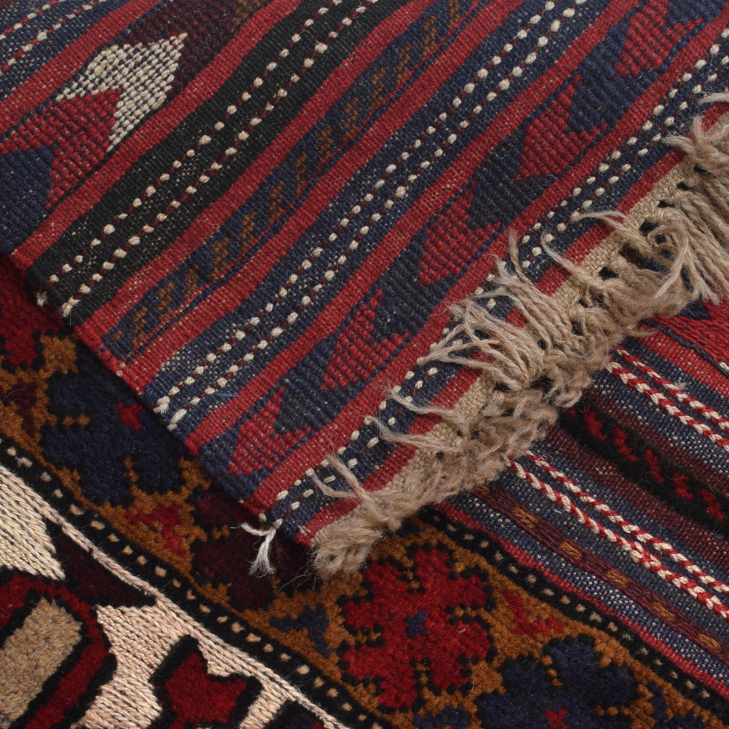 Barjasta Runner Handmade Beige Floral 12' ft Runner