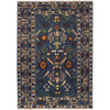 Oushak Area Rug Handmade Medium Denim Blue Floral 7x10 ft
