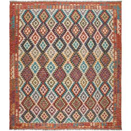 Handmade Multi Kilim Geometric 8x10 ft