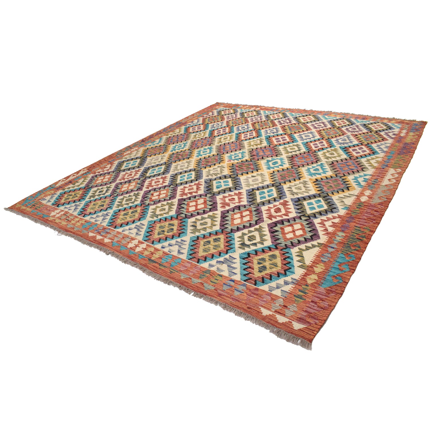 Handmade Multi Kilim Geometric 8x10 ft