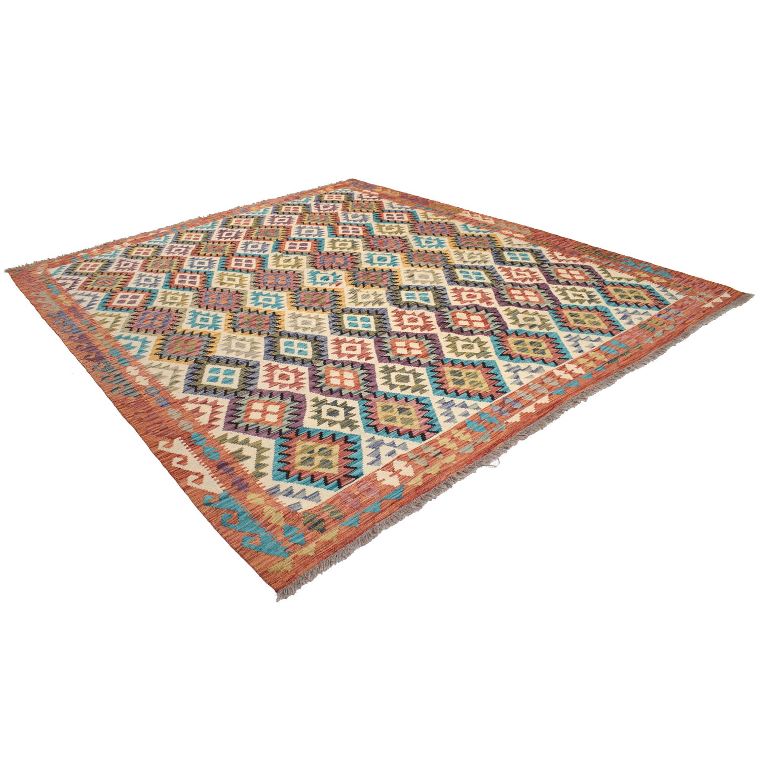 Handmade Multi Kilim Geometric 8x10 ft