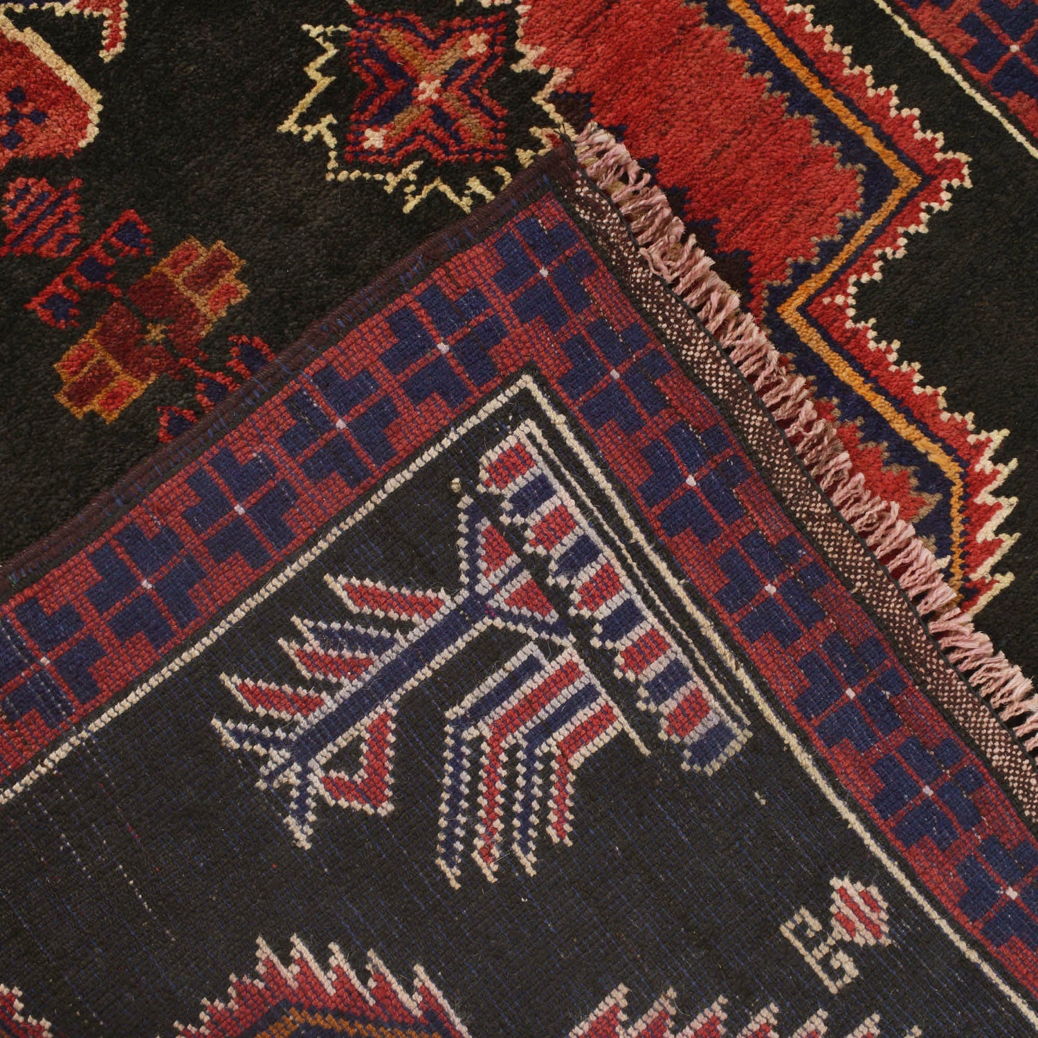 Baluchi Rug Handmade Multi Prayer Design 3x5 ft