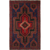 Baluchi Rug Handmade Blue Geometric 3x5 ft