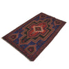 Baluchi Rug Handmade Blue Geometric 3x5 ft