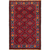 Baluchi Rug Handmade Red Geometric 3x5 ft