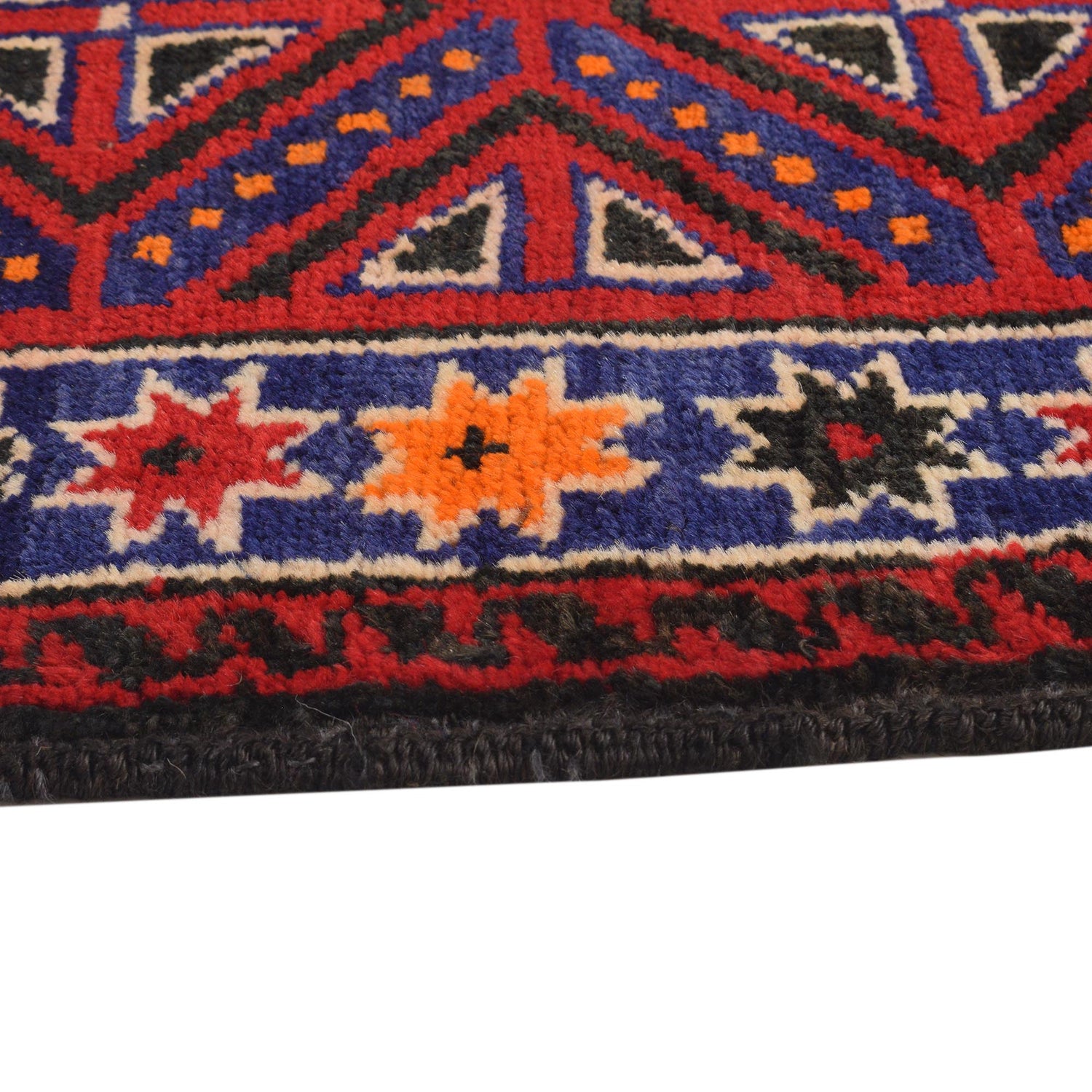 Baluchi Rug Handmade Red Geometric 3x5 ft