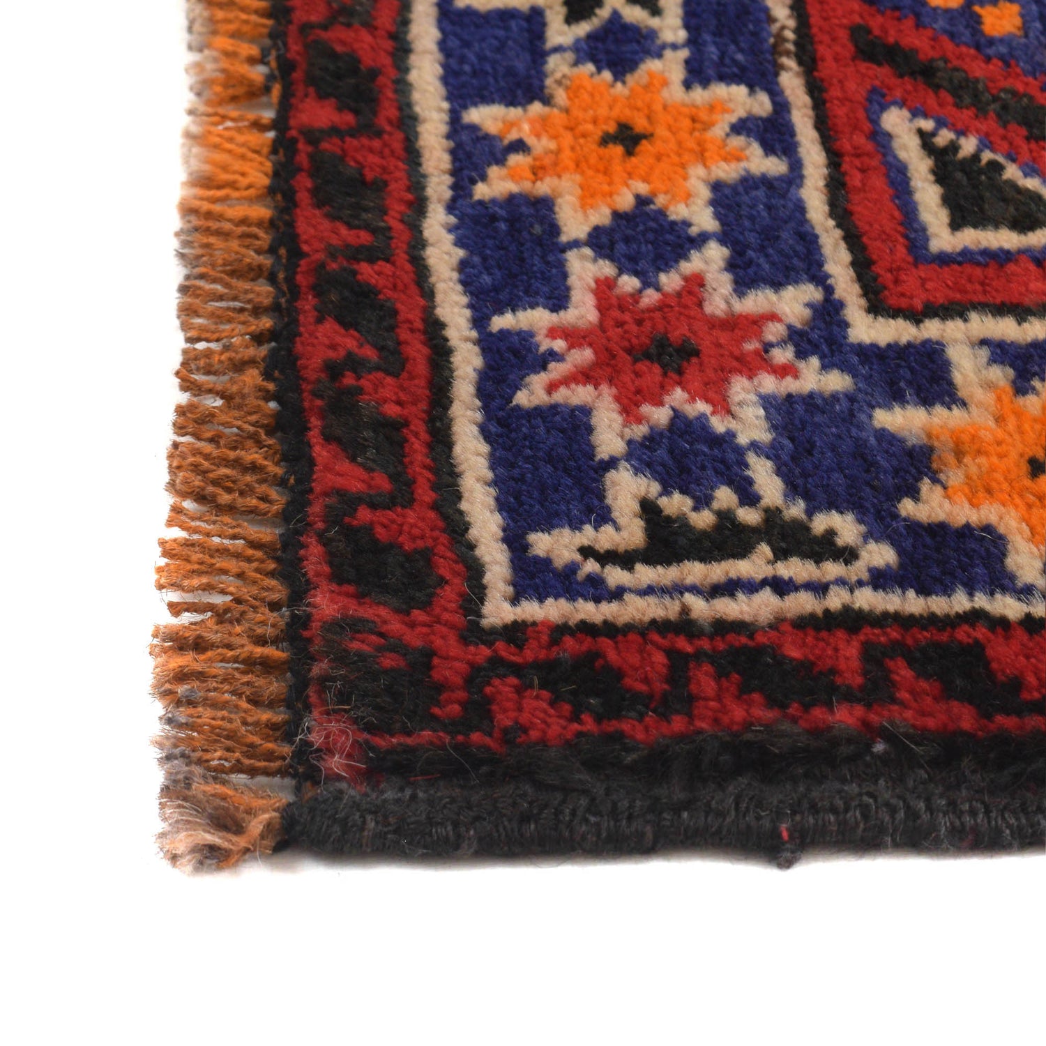 Baluchi Rug Handmade Red Geometric 3x5 ft