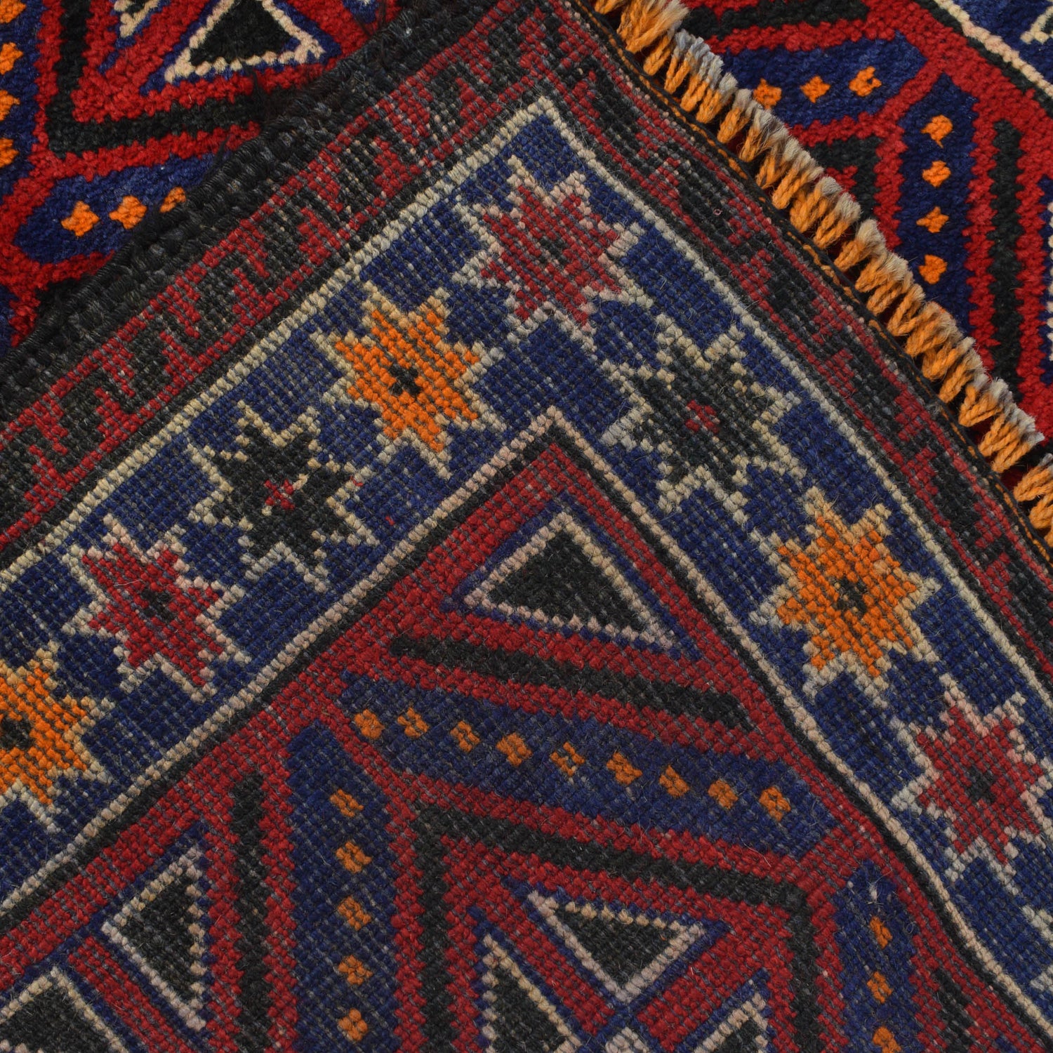 Baluchi Rug Handmade Red Geometric 3x5 ft