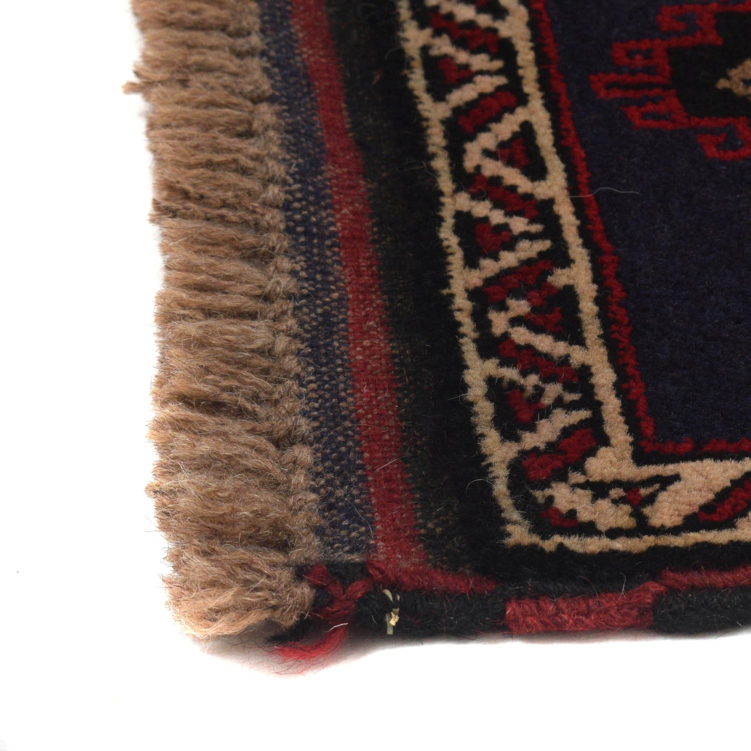 Baluchi Rug Handmade Navy Blue Geometric 3x5 ft