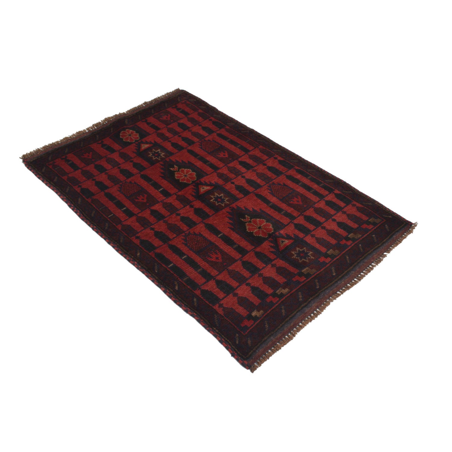 Baluchi Rug Handmade Red Prayer Design 3x5 ft