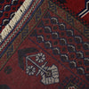 Baluchi Rug Handmade Red Prayer Design 3x5 ft