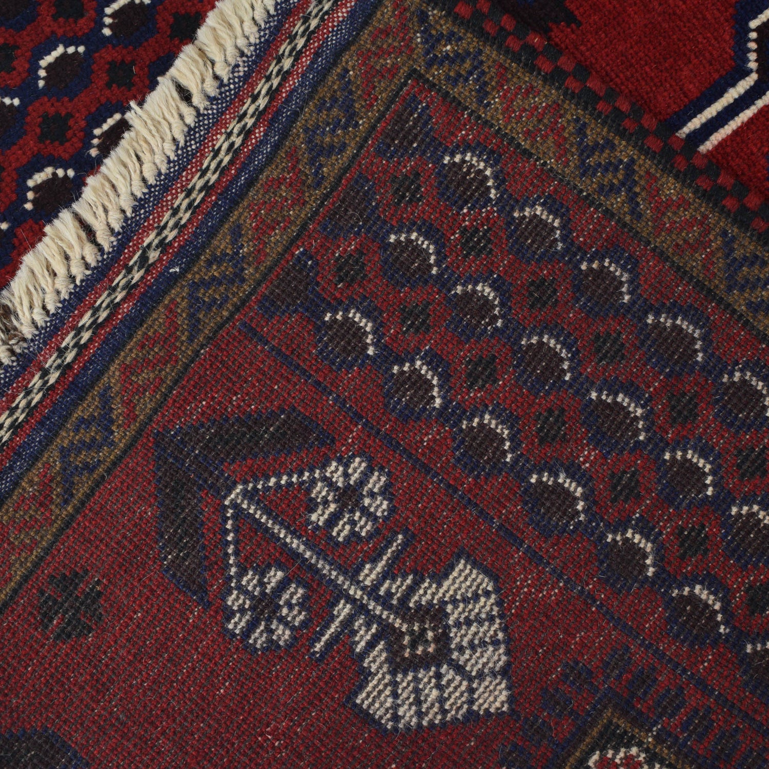 Baluchi Rug Handmade Red Prayer Design 3x5 ft