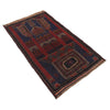 Baluchi Rug Handmade Blue Prayer Design 3x5 ft