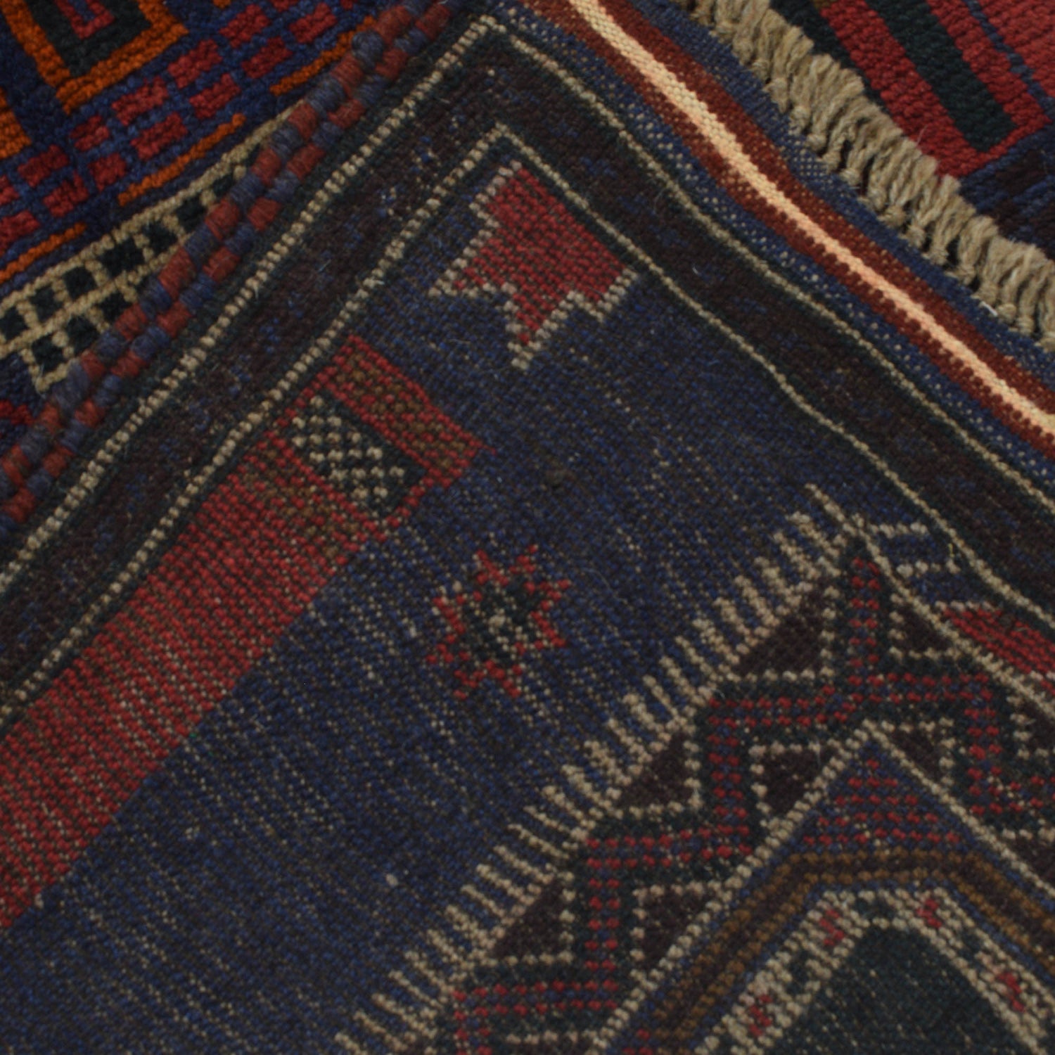 Baluchi Rug Handmade Blue Prayer Design 3x5 ft