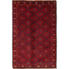 Baluchi Rug Handmade Red Geometric 2x4 ft
