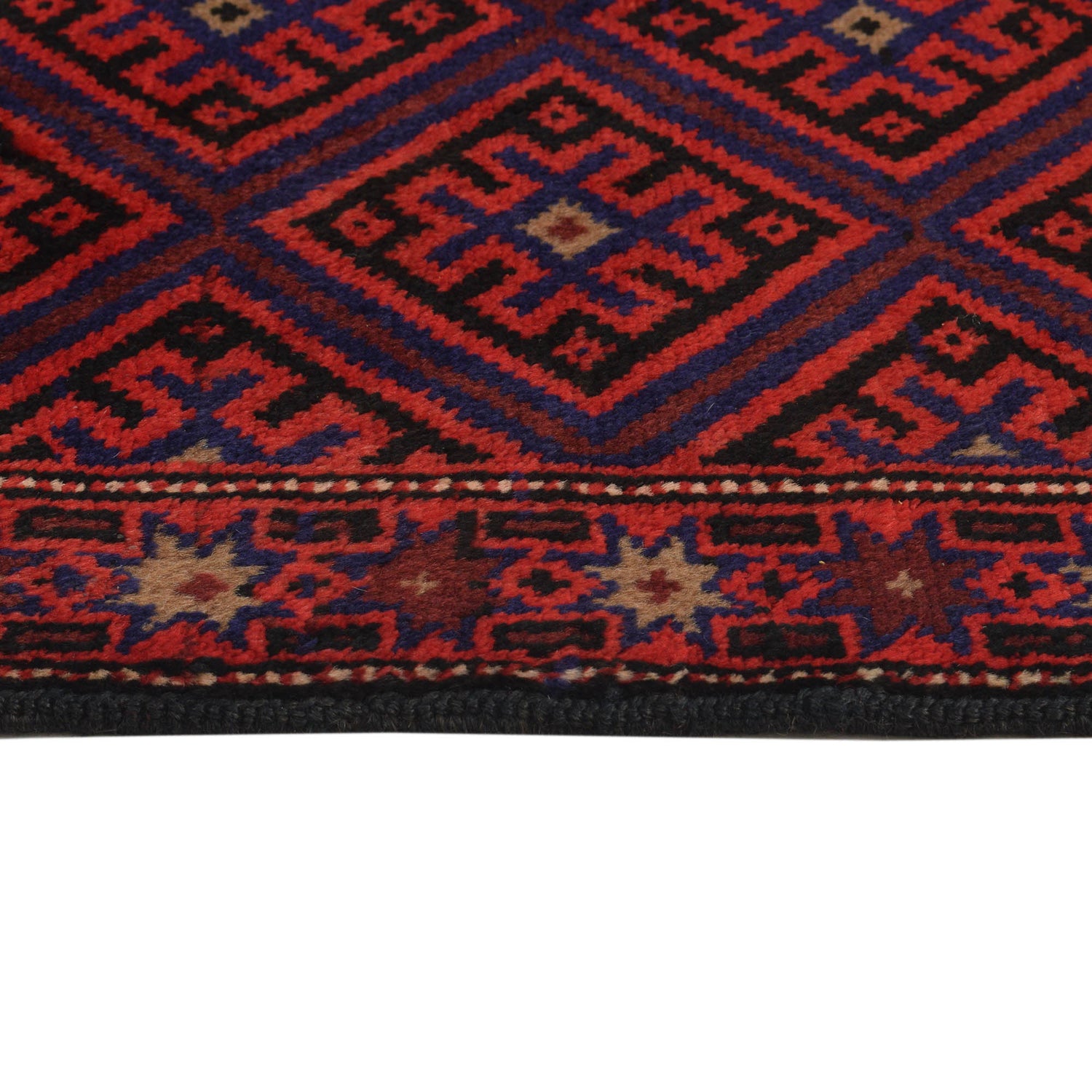 Baluchi Rug Handmade Red Geometric 2x4 ft
